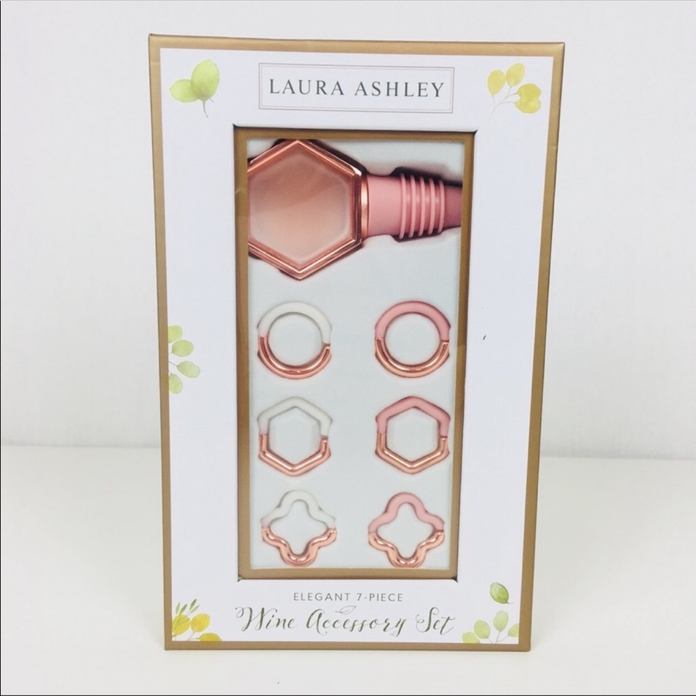 New Laura Ashley Rose Gold Wine Accessory Kit